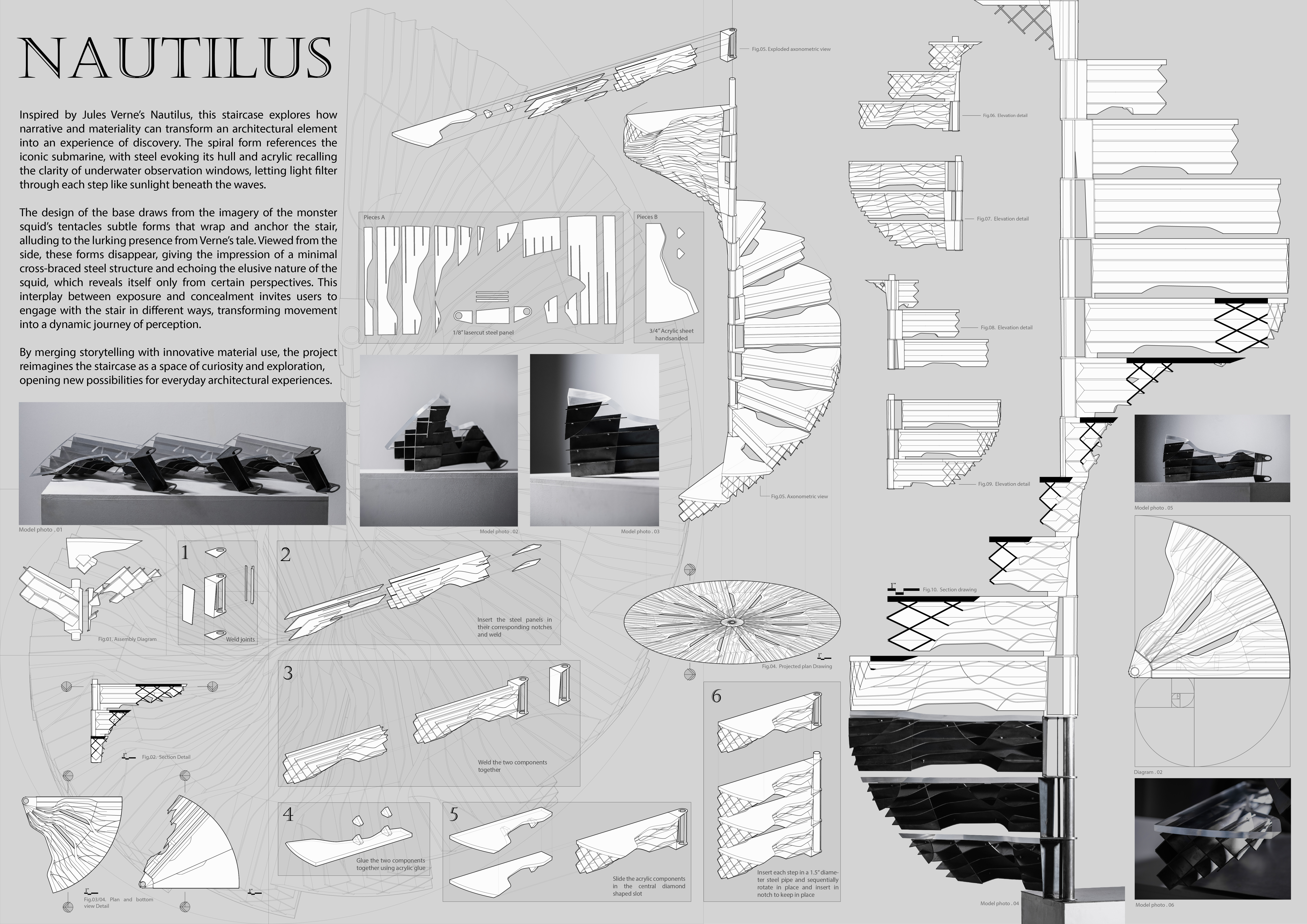 Staircase assembly drawing